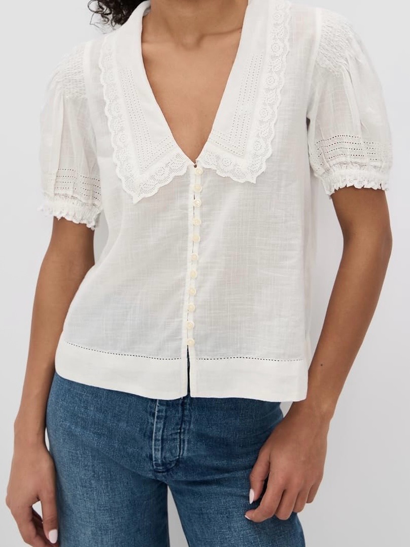 Perfect Summer Cotton Blouse By The. Great Manor Top - Size 3